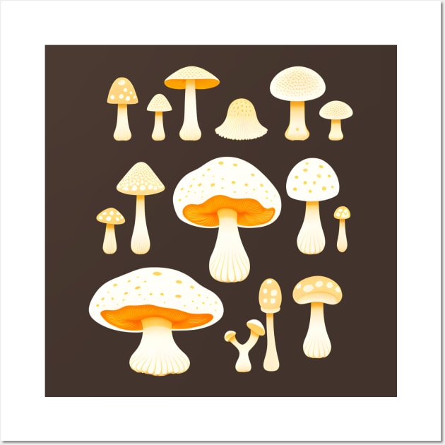 Mushroom Pattern Wall Art by Jaymz Weiss Designz